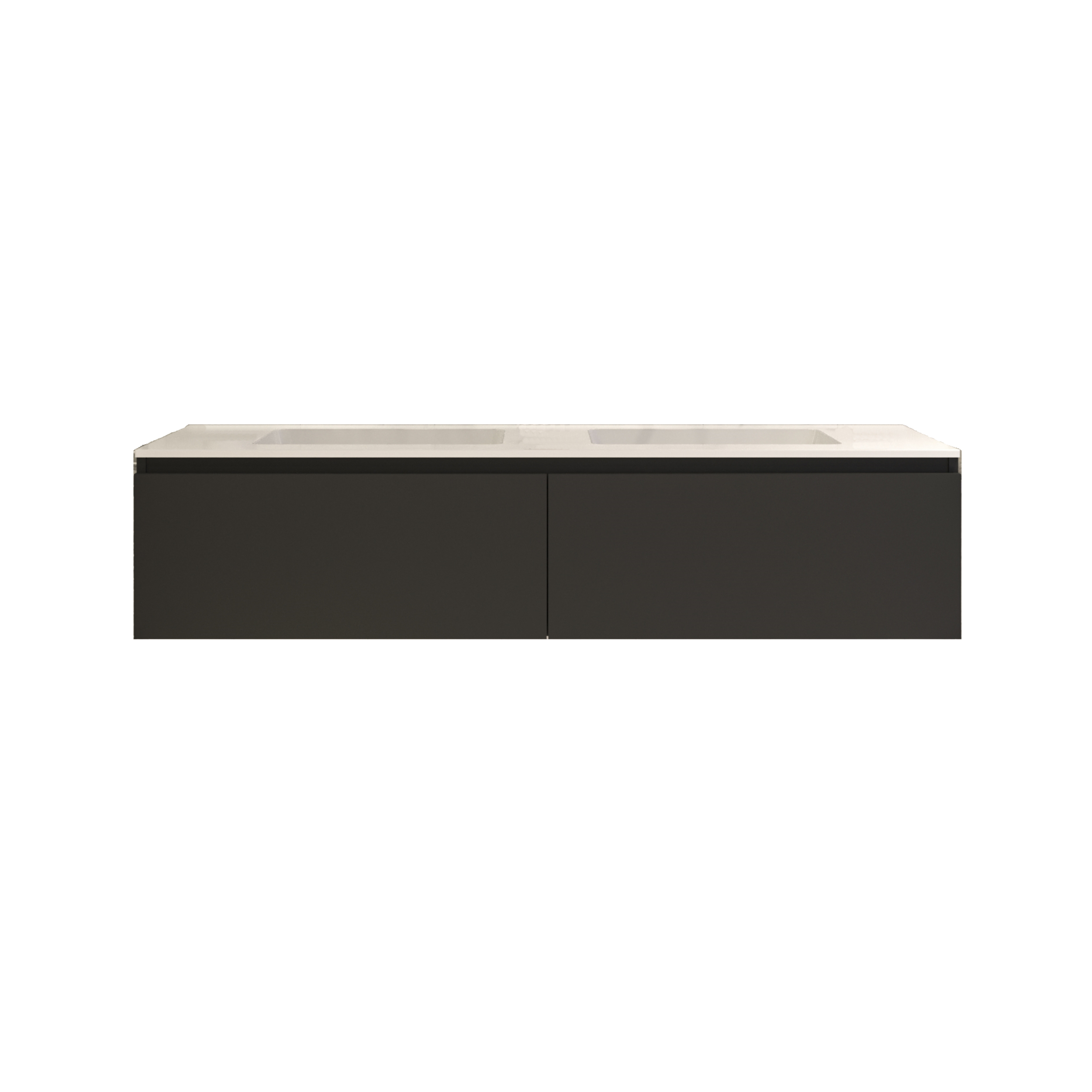 Gliss Design Badkamermeubelset Gliss Eros 160 cm Met Wastafel Mat Zwart