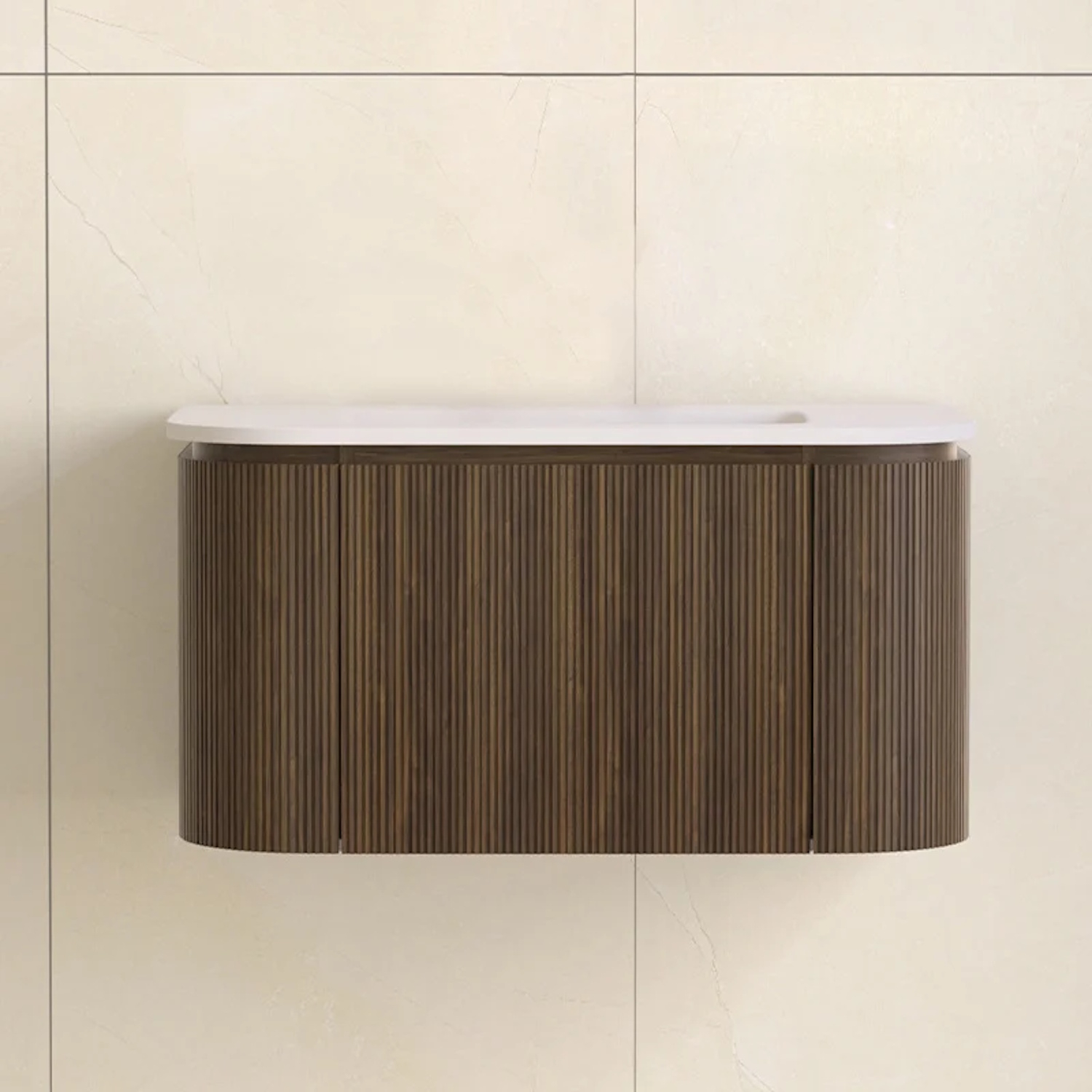 Sanilux Badmeubelset  Eleganza 80 cm Zonder Kraangat Dark Walnut