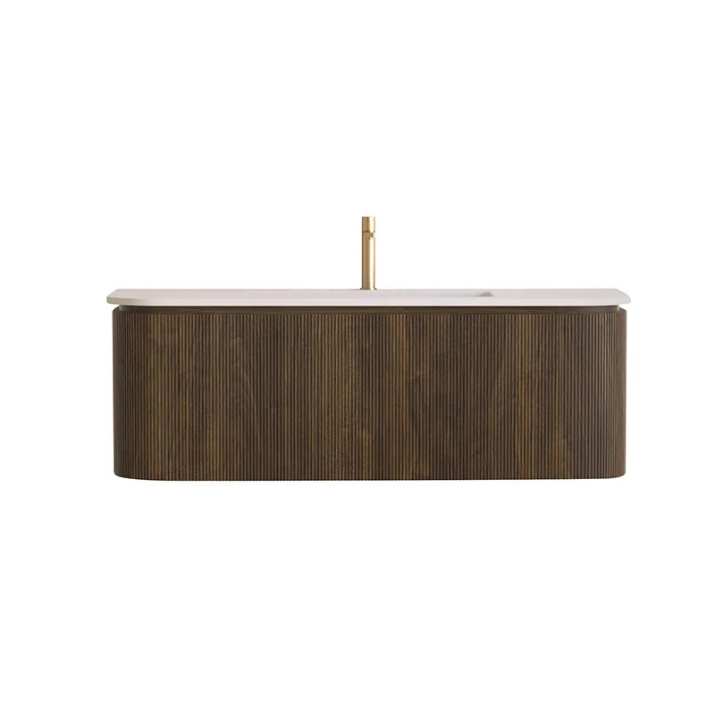 Sanilux Badmeubelset  Eleganza 120 cm 1 Kraangat Dark Walnut