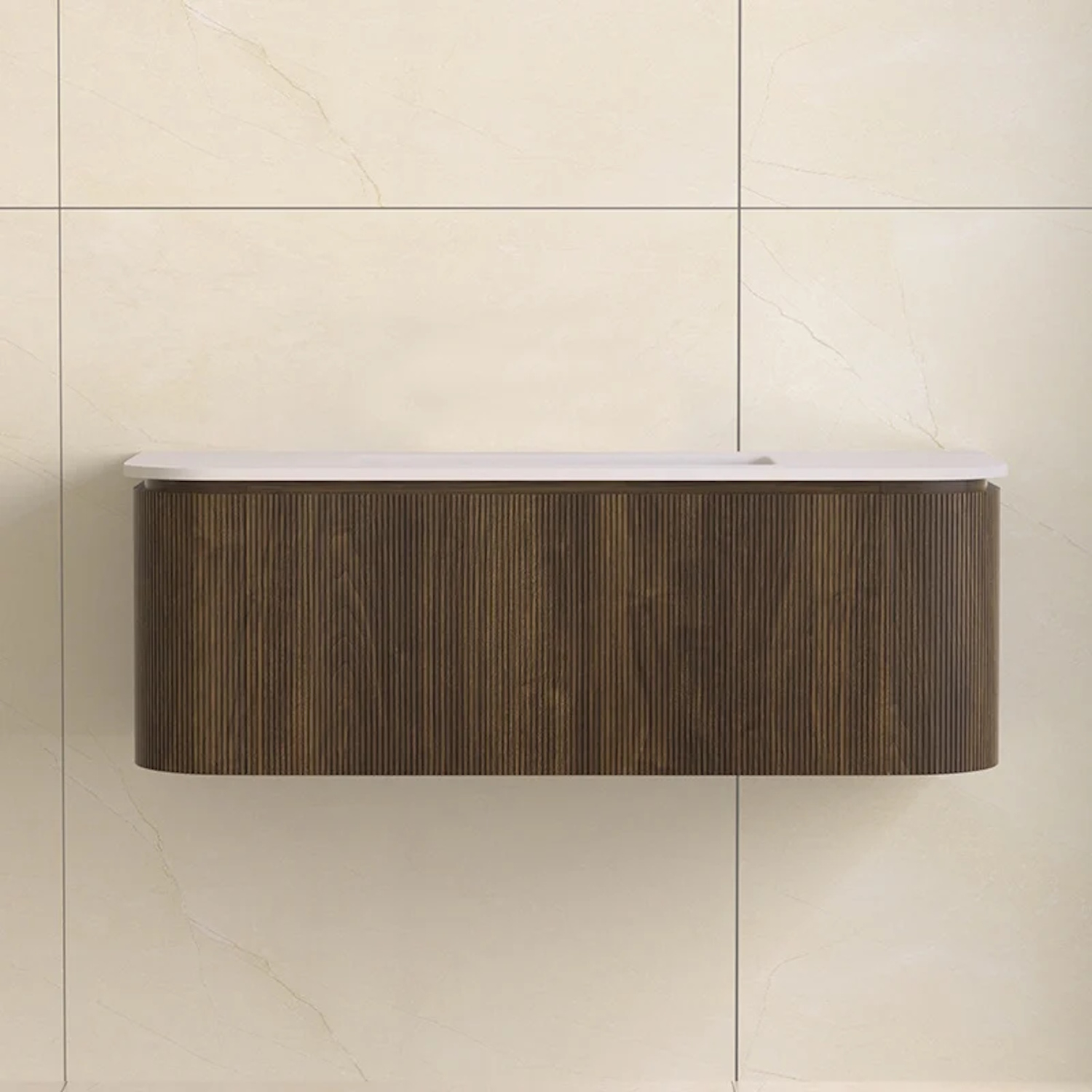 Sanilux Badmeubelset  Eleganza 120 cm Zonder Kraangat Dark Walnut