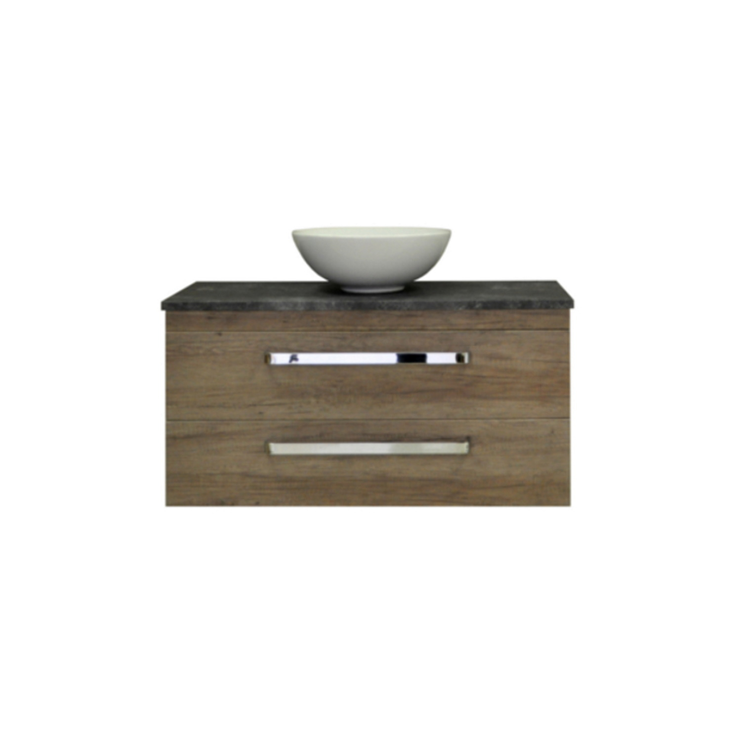 Sanicare Badkamermeubelset  Q11 2 Laden 100cm Grey-Wood (spiegel optioneel)