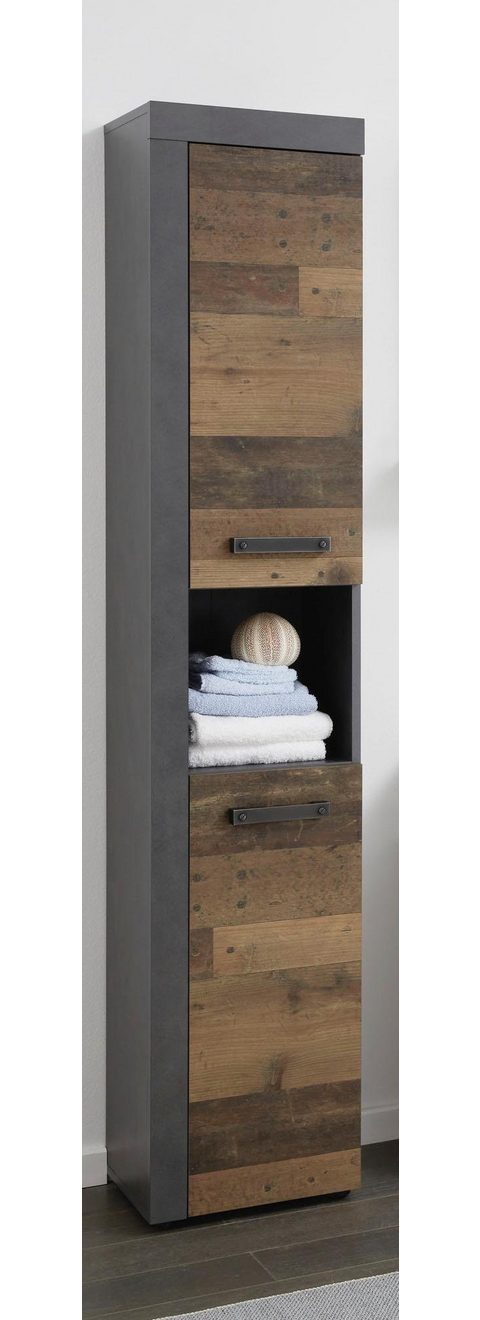 INOSIGN Hoge kast Ilana Badkamerkast in moderne industriële stijl - afmetingen (B/D/H) 36/31/184 cm