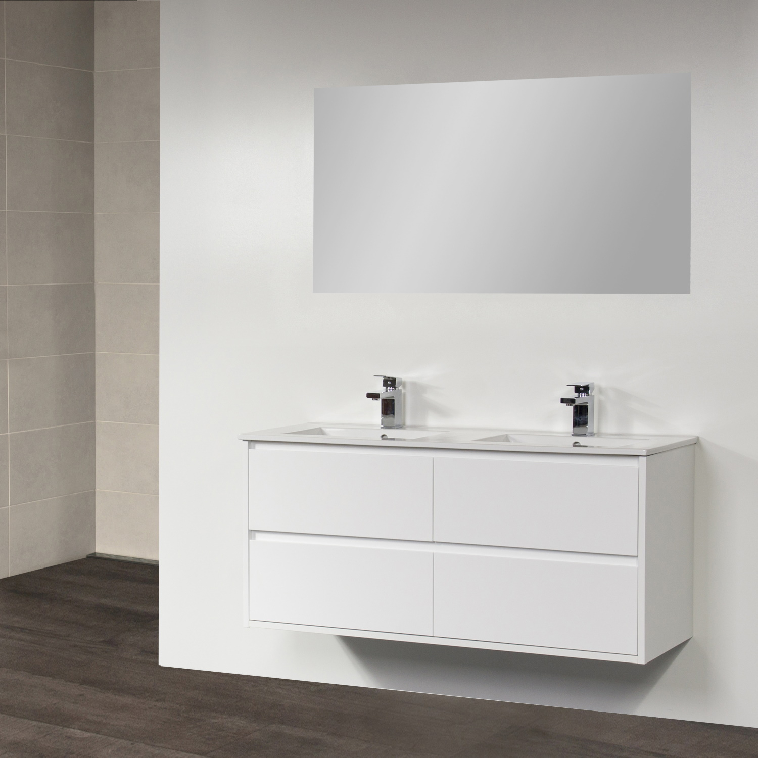 Sanitop Badkamermeubelset New Future 140 Hoogglans Grijs