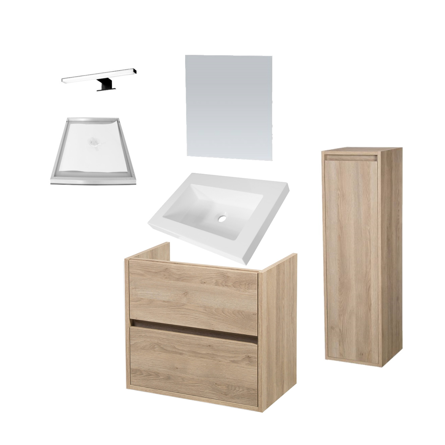 Sanitop Badkamermeubelset NEXXT Small 60cm Legno Calore