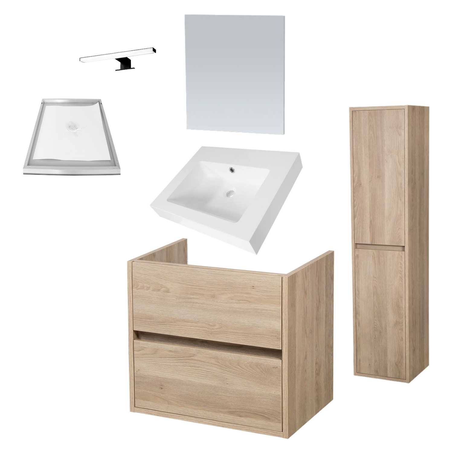 Sanitop Badkamermeubelset NEXXT 60cm Legno Calore