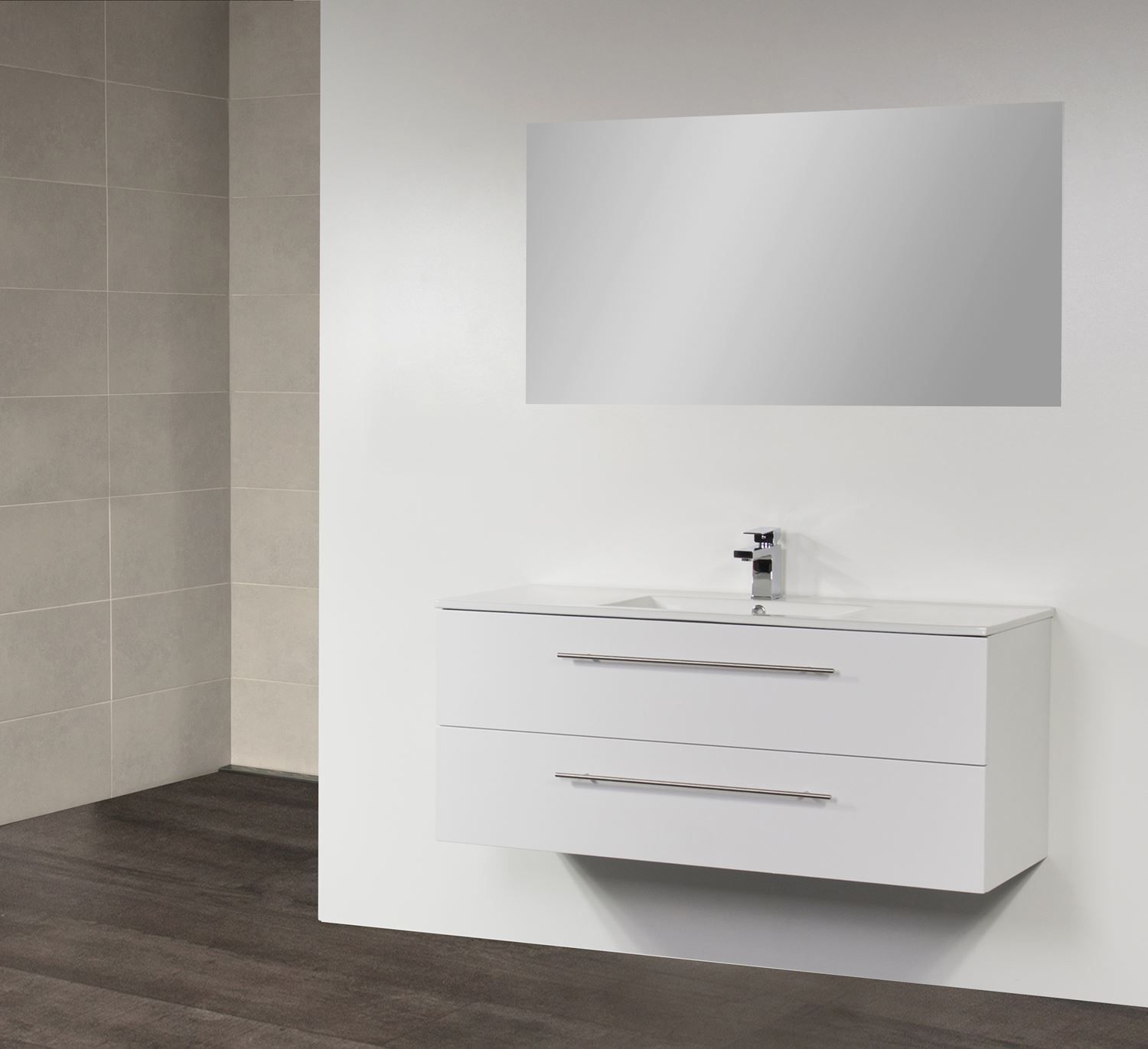 Sanilux Badkamermeubel Exclusive Empoli 120 cm (2 lades, 1 uitsparing) Wit