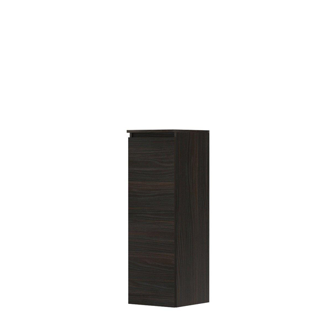 Ink Badkamerkast - 35x37x106cm - 1 deur - ls en rechtsdraaiend - greeploos - houten keerlijst - MFC Intens eiken 1257415