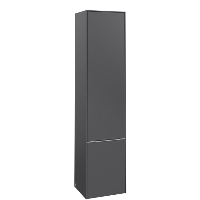 Villeroy & Boch Subway 3.0 kast hoog 171x40cm 2 deur 1 schap rechts graphite c58700vr