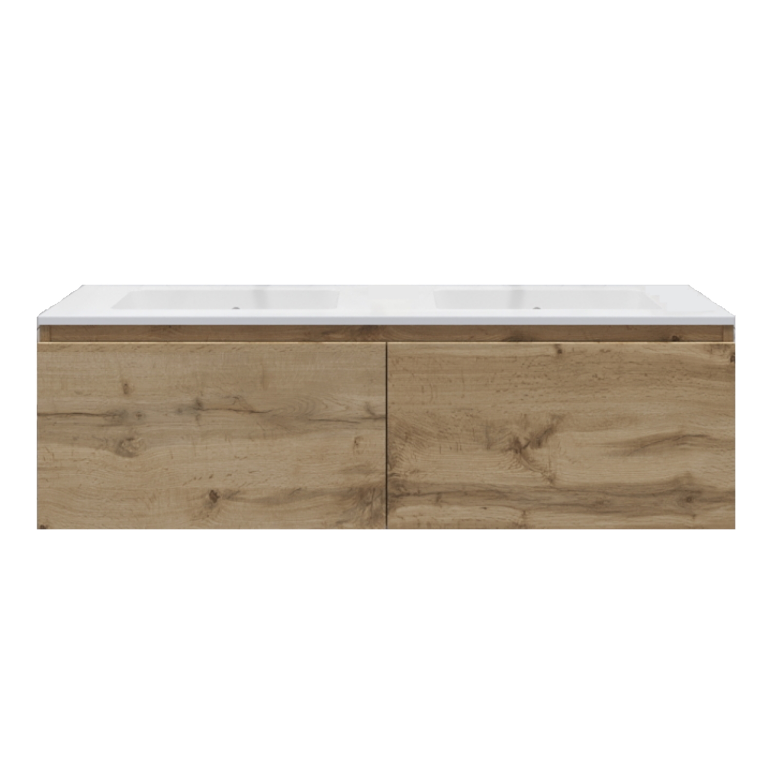 Gliss Design Badkamermeubelset Gliss Eros 140 cm Met Wastafel Rustiek Eiken