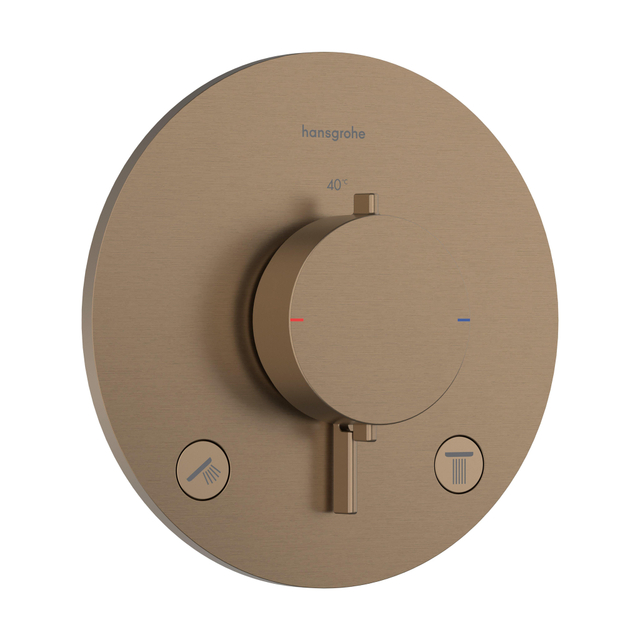 Hansgrohe Ecostat Comfort S inbouwthermostaat - 2 functies - brushed bronze (brons) 33715140