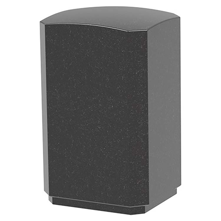 Urnwebshop Grote Granieten Dome Urn Fijn Zwart (3 liter)
