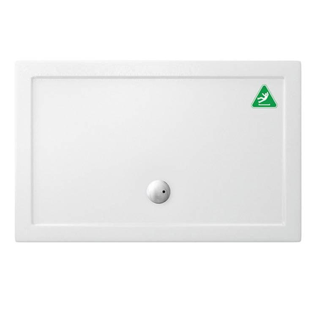Crosswater Tray douchebak 120x80x3.5cm rechthoek met antislip wit acryl GP0R81200