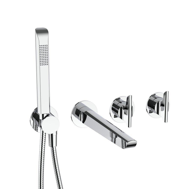 Crosswater Module Badset - 2 grepen - baduitloop - handdouche - chroom FOMOD440TRIMC