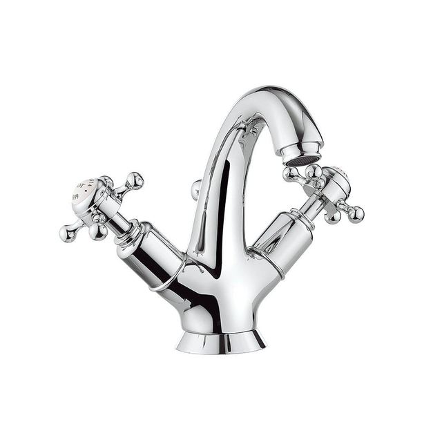Crosswater Belgravia Wastafelkraan - kruisgreep - hoge uitloop - pop-up waste - chroom BL112DPC