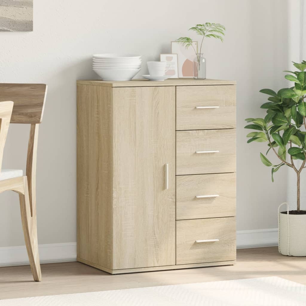vidaXL Dressoir 59x39x80 cm bewerkt hout sonoma eikenkleurig