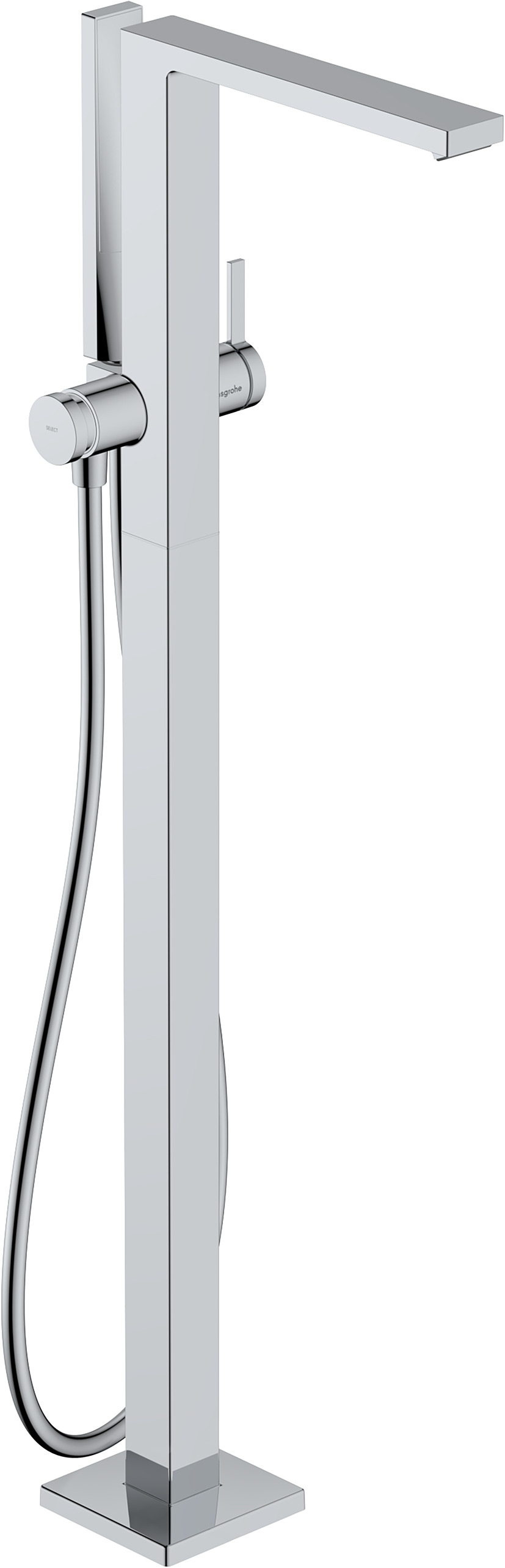 Hansgrohe Tecturis E ééngreeps badmengkraan vloergemonteerd, chroom