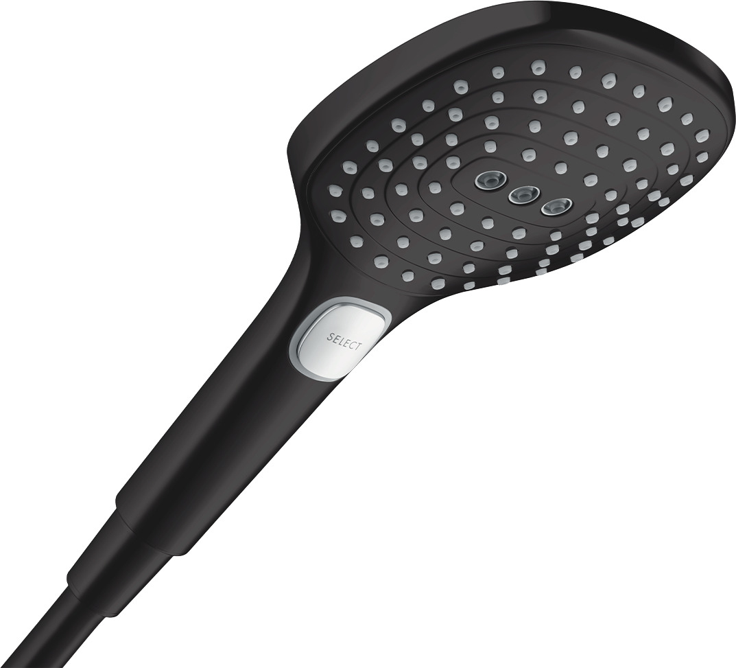 Hansgrohe Raindance Select E handdouche 120 3jet PowderRain EcoSmart, mat zwart