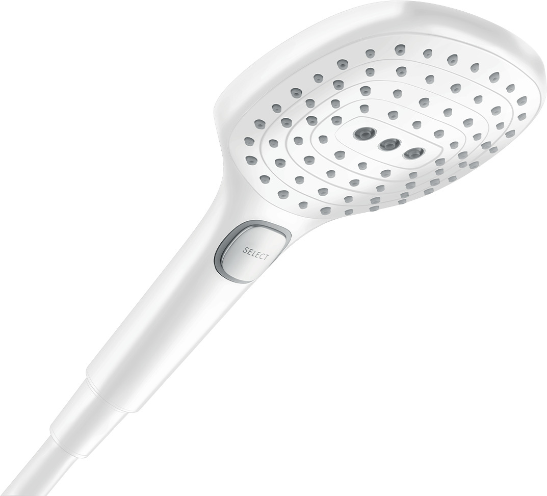 Hansgrohe Raindance Select E handdouche 120 3jet PowderRain EcoSmart, mat wit