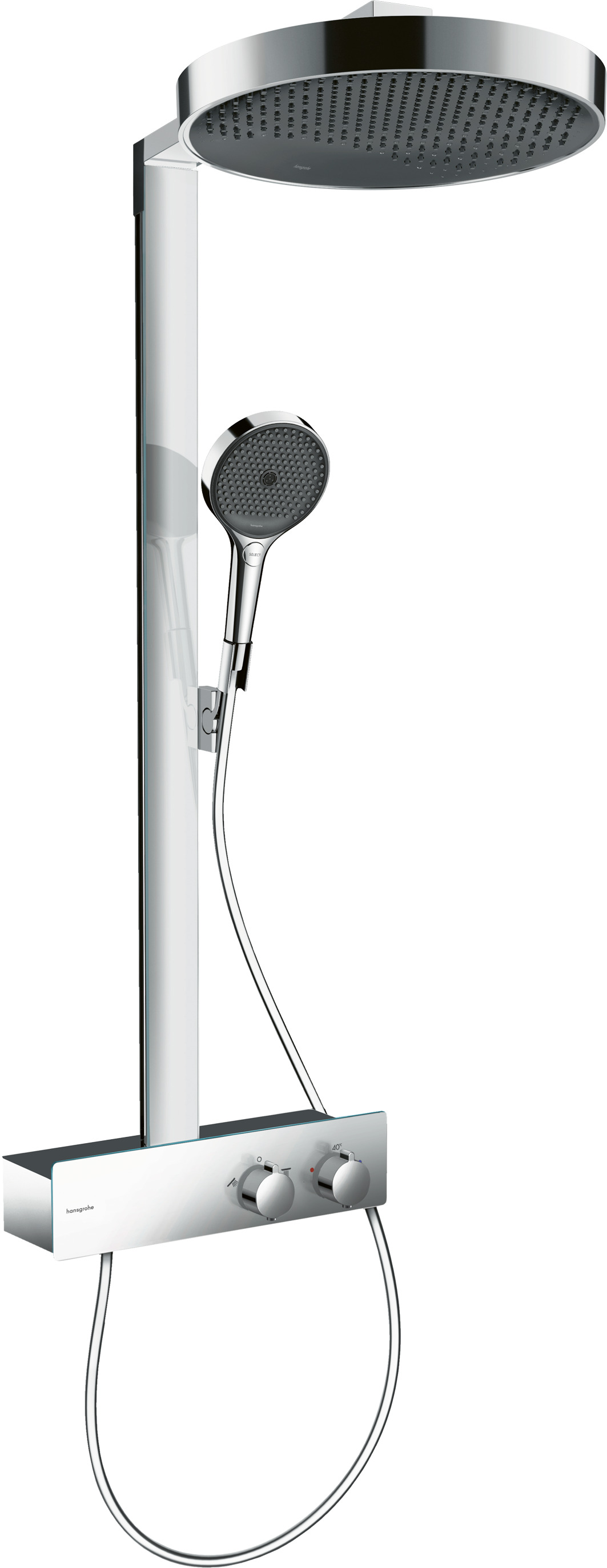 Hansgrohe Rainfinity showerpipe 360 1jet met ShowerTablet 350, chroom