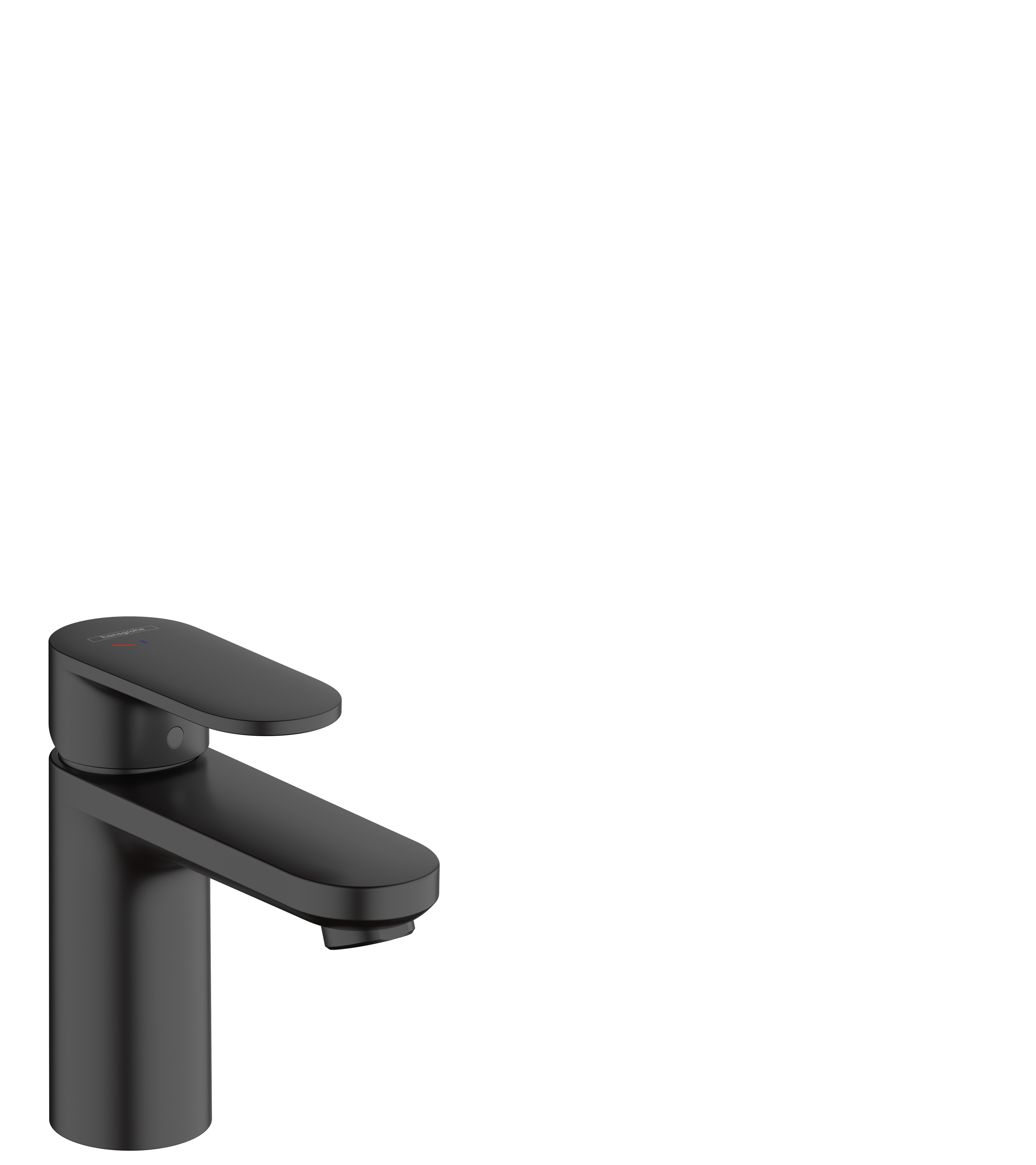 Hansgrohe Vernis Blend ééngreeps wastafelmengkraan 100 CoolStart met afvoerplug, mat zwart