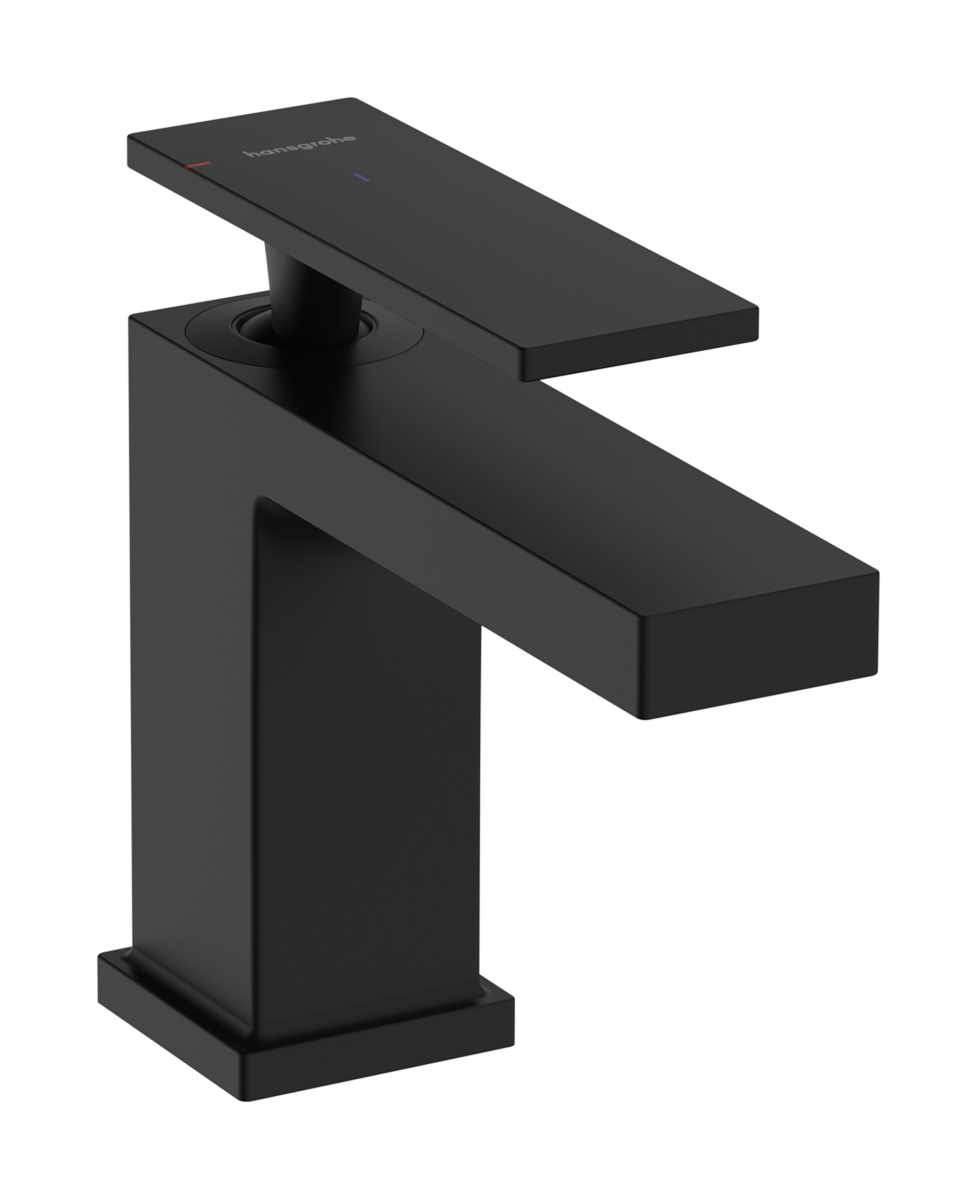 Hansgrohe Tecturis E ééngreeps wastafelkraan 80 CoolStart met PopUp trekwaste, mat zwart