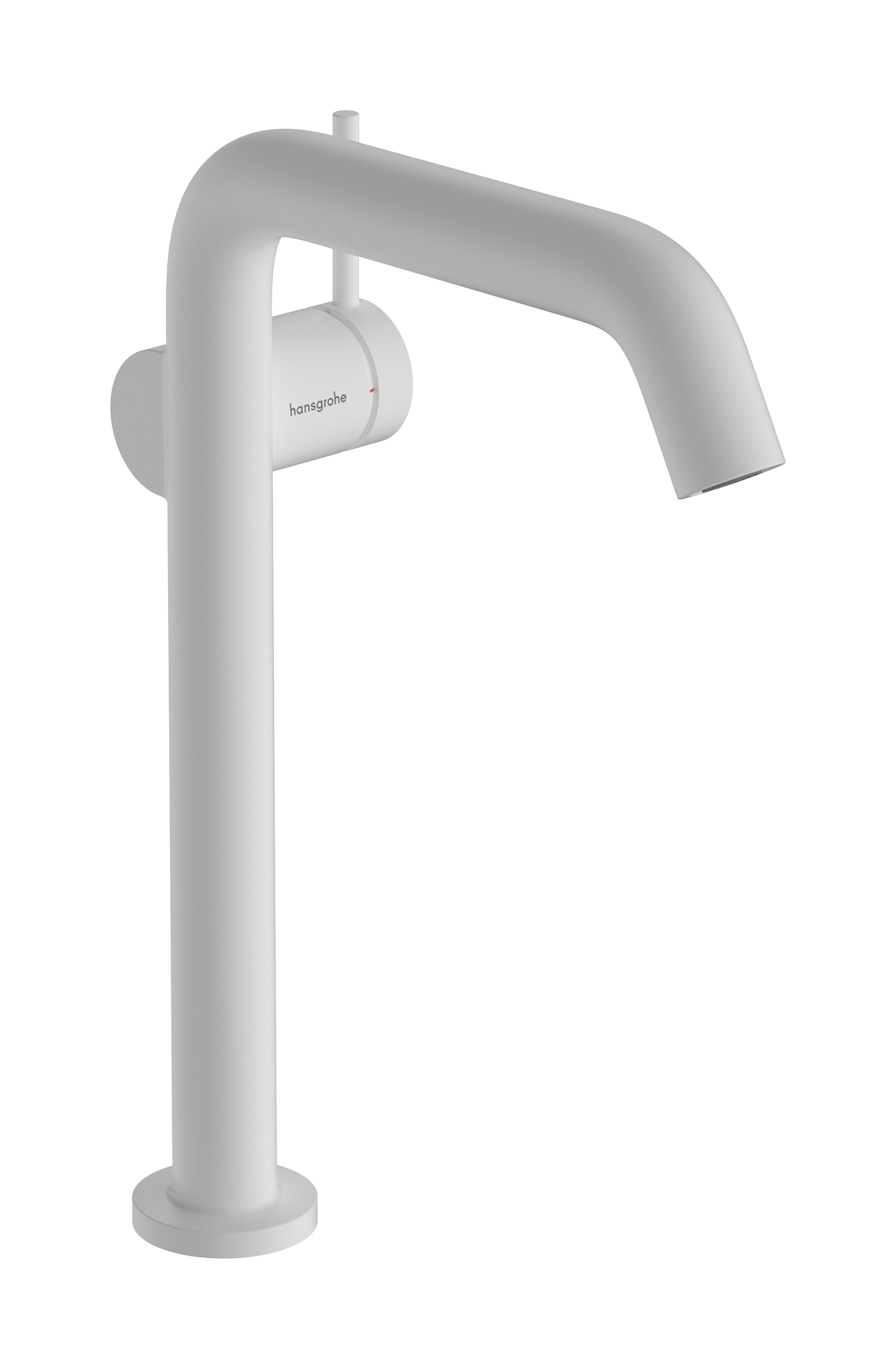 Hansgrohe Tecturis S ééngreeps wastafelkraan 240 Fine CoolStart voor waskommen, met afvoerplug, mat wit