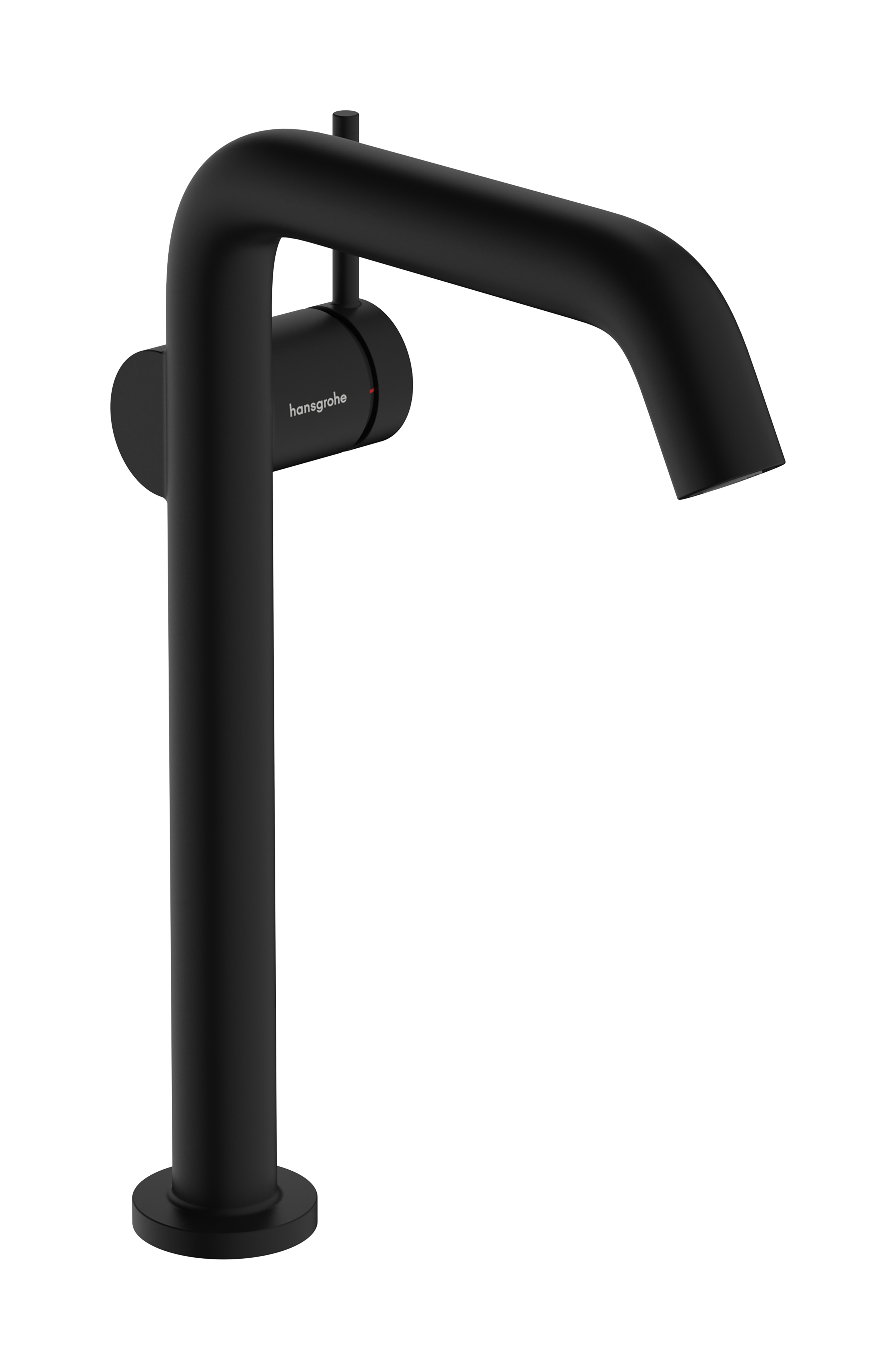 Hansgrohe Tecturis S ééngreeps wastafelkraan 240 Fine CoolStart voor waskommen, met afvoerplug, mat zwart