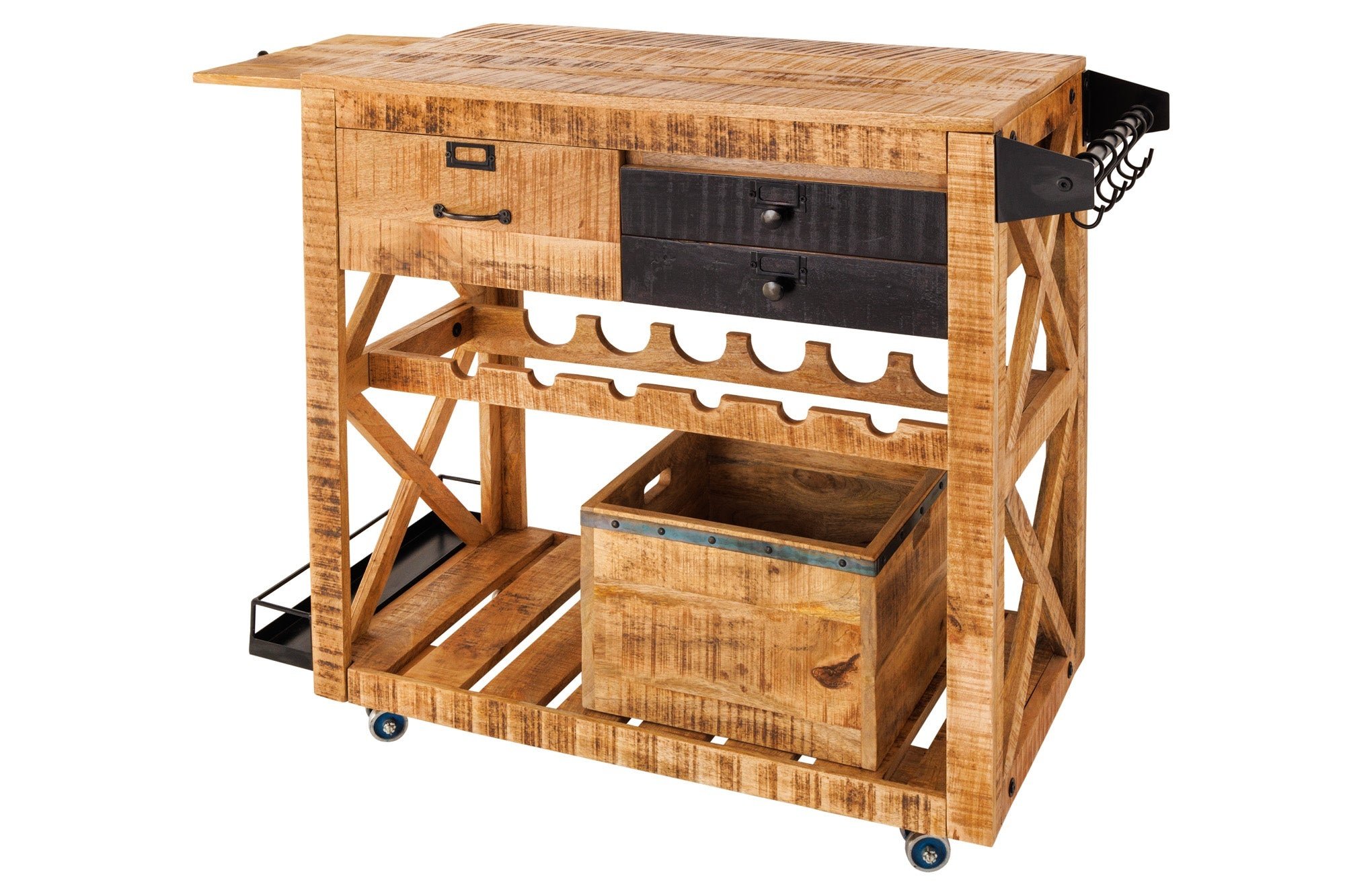Invicta Interior Barkast BODEGA 90cm veelzijdig mangohout - 42305