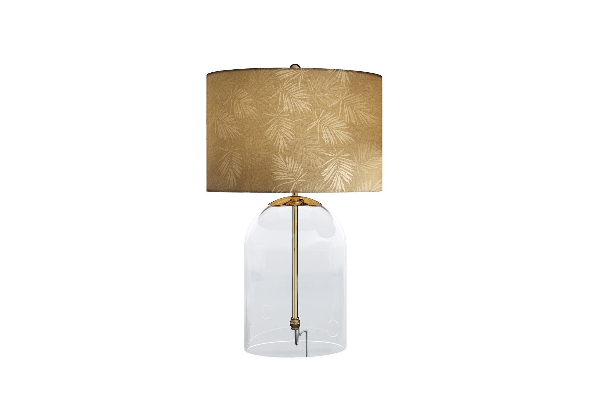 Invicta Interior Tafellamp CLASSICO 50cm lampenkap witgoud glas transparant goud - 46012