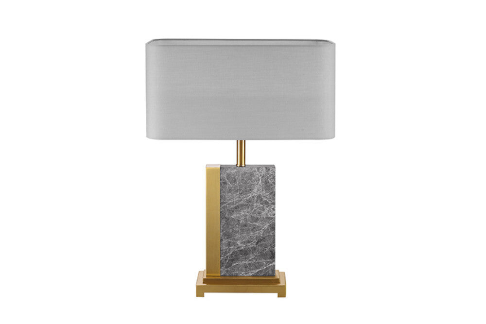 Invicta Interior Tafellamp ELEGANCIA 65cm marmer staal goudgrijs - 43732
