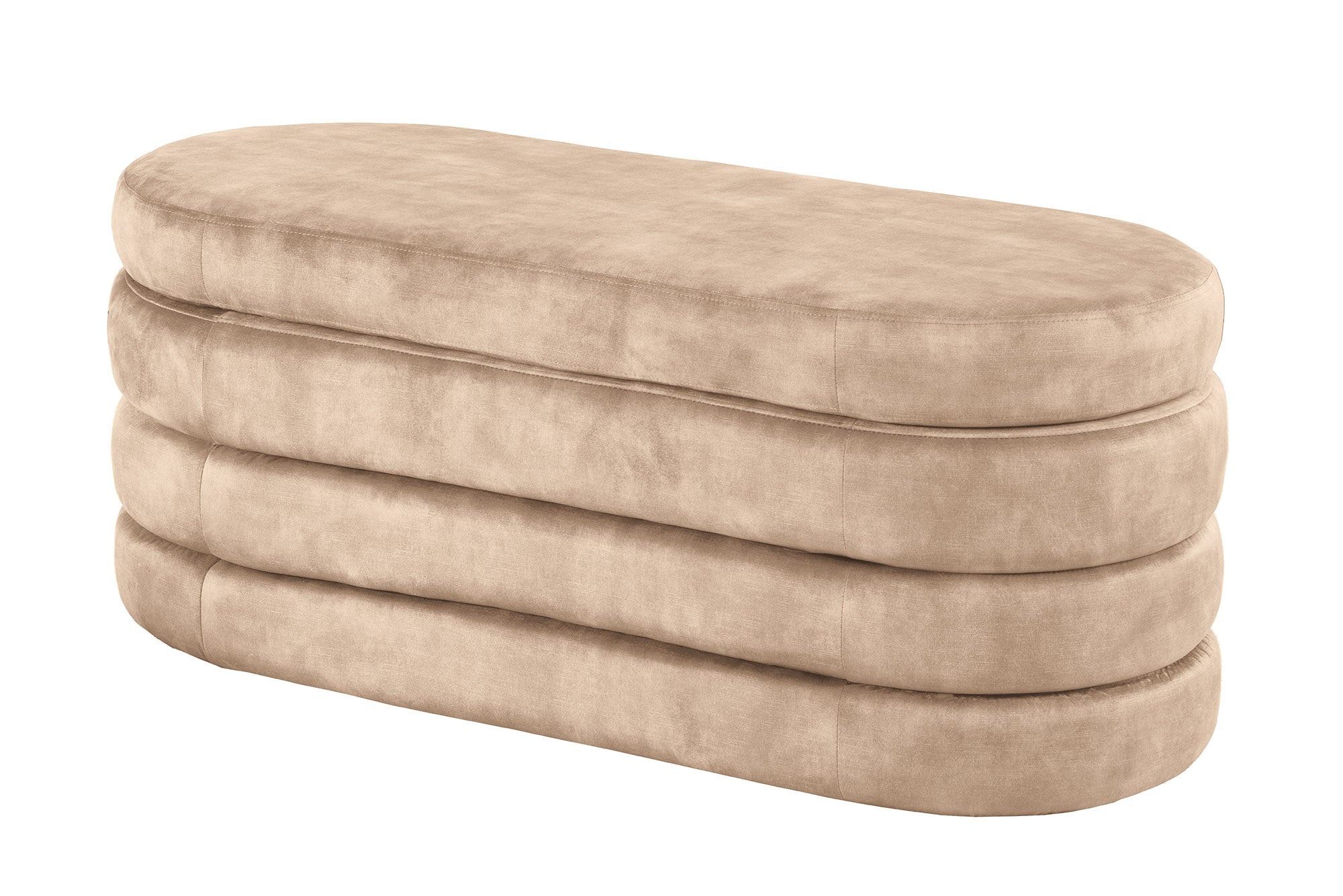 Invicta Interior Bank met opbergruimte VOQUE 115cm fluweel champagne met opbergruimte bankzitting - 46686