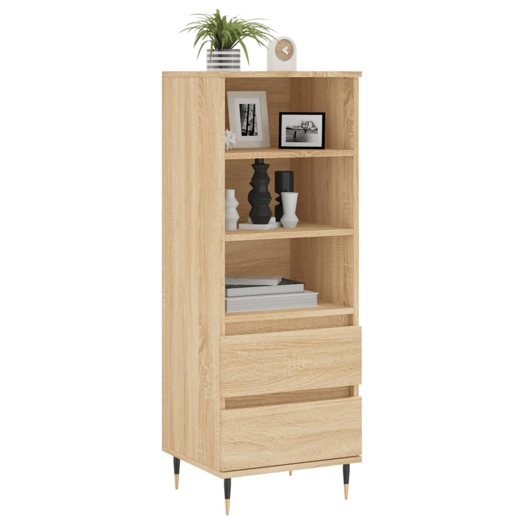 vidaXL Hoge kast 40x36x110 cm bewerkt hout sonoma eiken