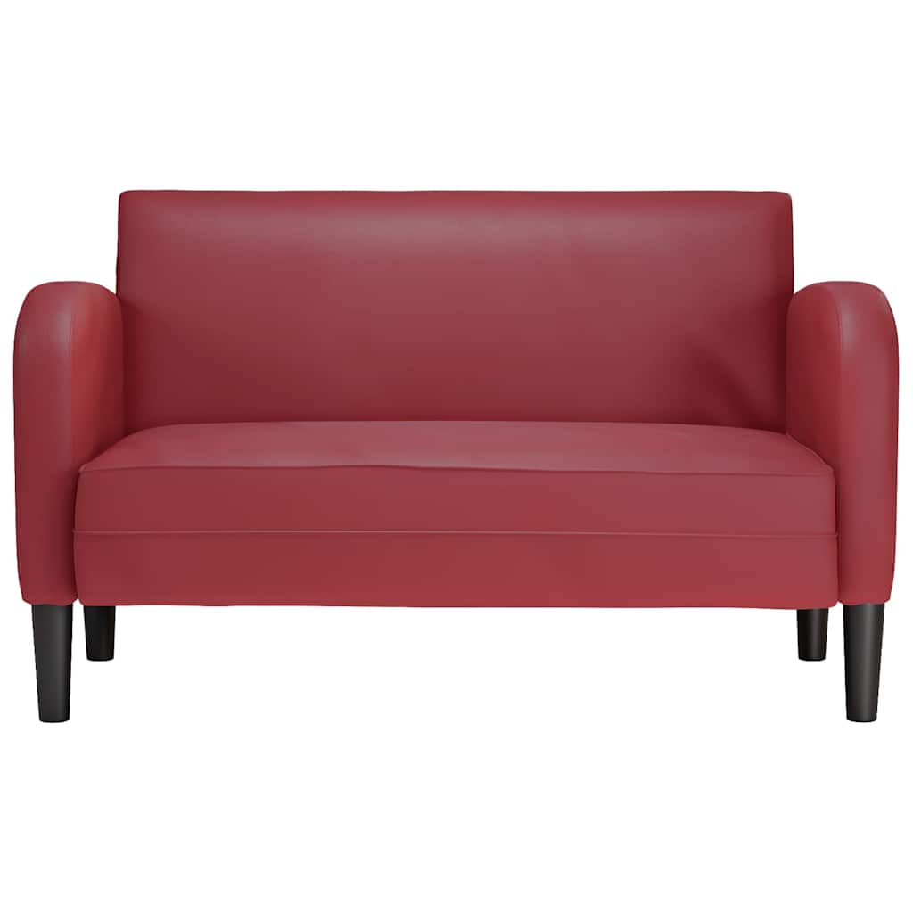 vidaXL Loveseat bank 110 cm kunstleer wijnrood