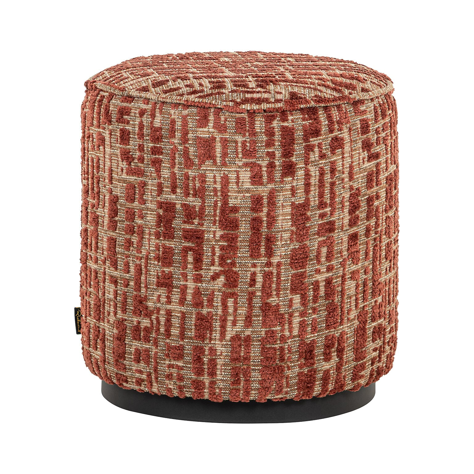 Richmond Interiors Richmond Poef Lexie Geweven stof, 45cm - Terra