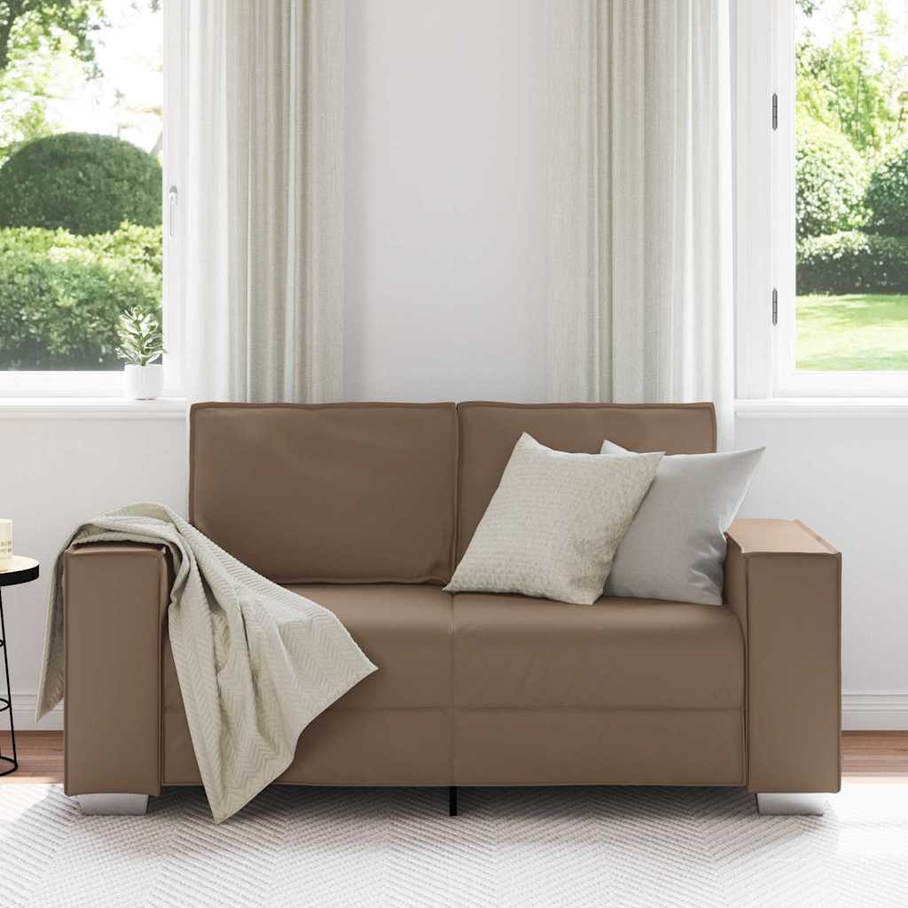 vidaXL Loveseat 120 cm kunstleer cappuccinokleurig