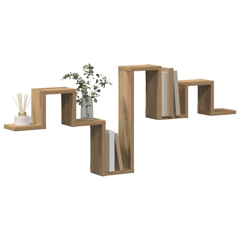 vidaXL Wandplank Artisan Eiken 104,5x10x43 cm Hout samengesteld