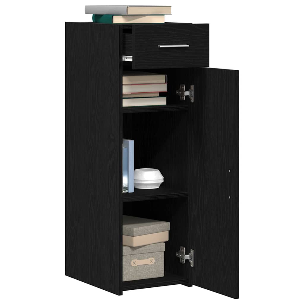 vidaXL Dressoir 30x42,5x93 cm bewerkt hout zwart eikenkleurig