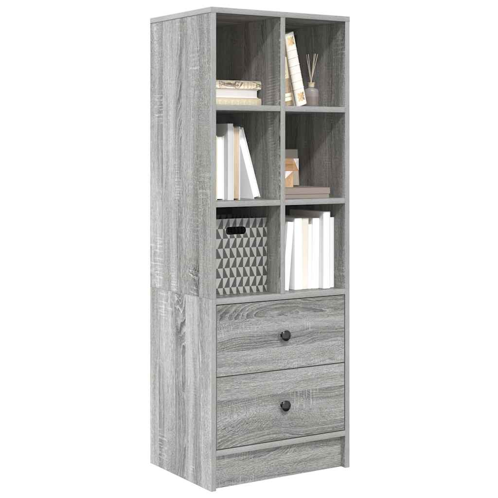 vidaXL Hoge Kast Grijs Sonoma 45,5x34x127 cm Geengineerd hout