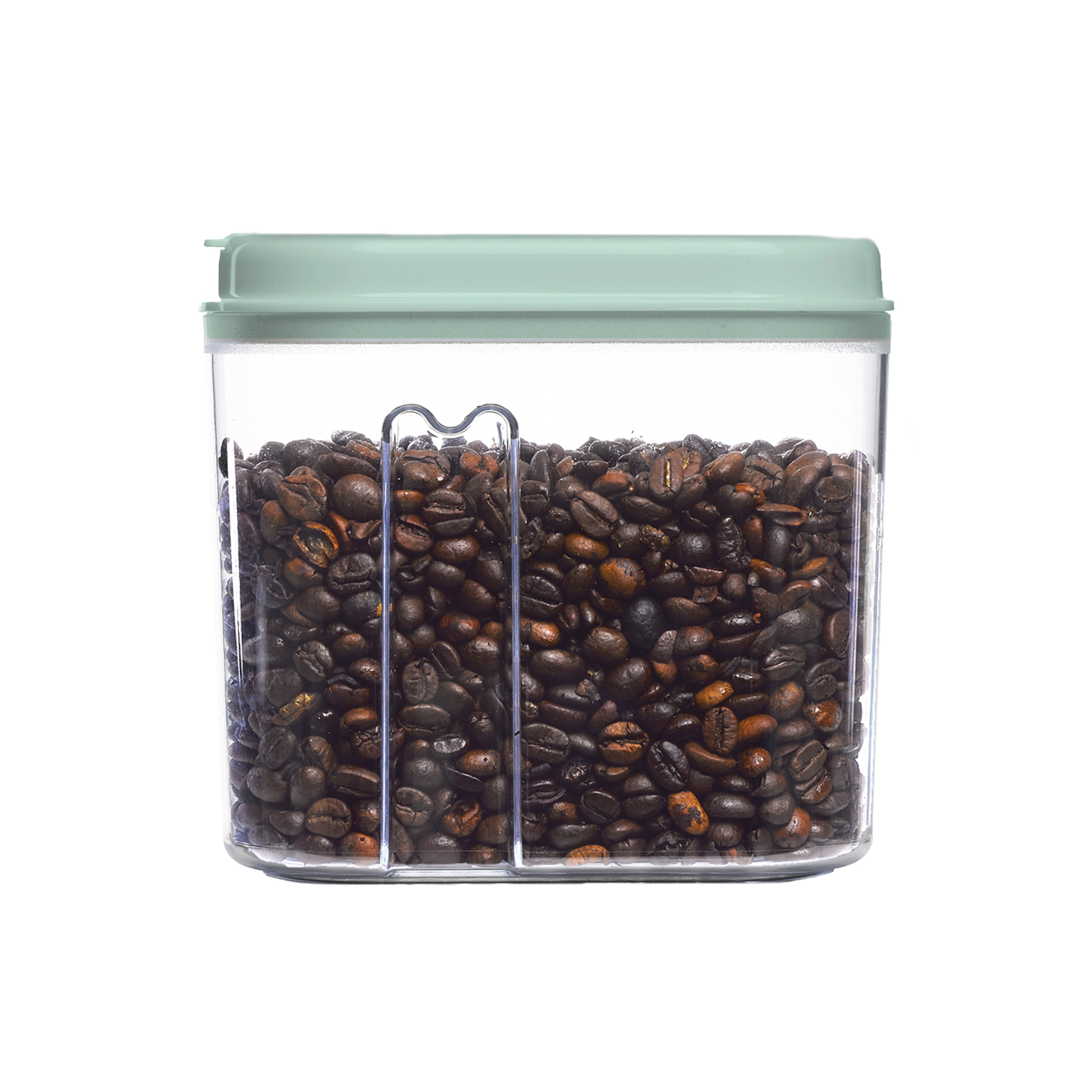 PlasticForte Voedselcontainer strooibus - mintgroen - 1000 ml - kunststof - 15 x 8 x 14 cm - voorraadpot -