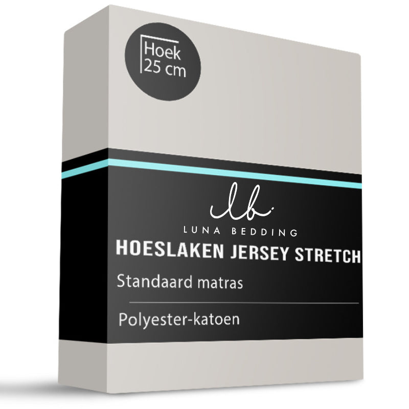Luna Bedding Hoeslaken Jersey Stretch Creme 180x200 Cm  - 