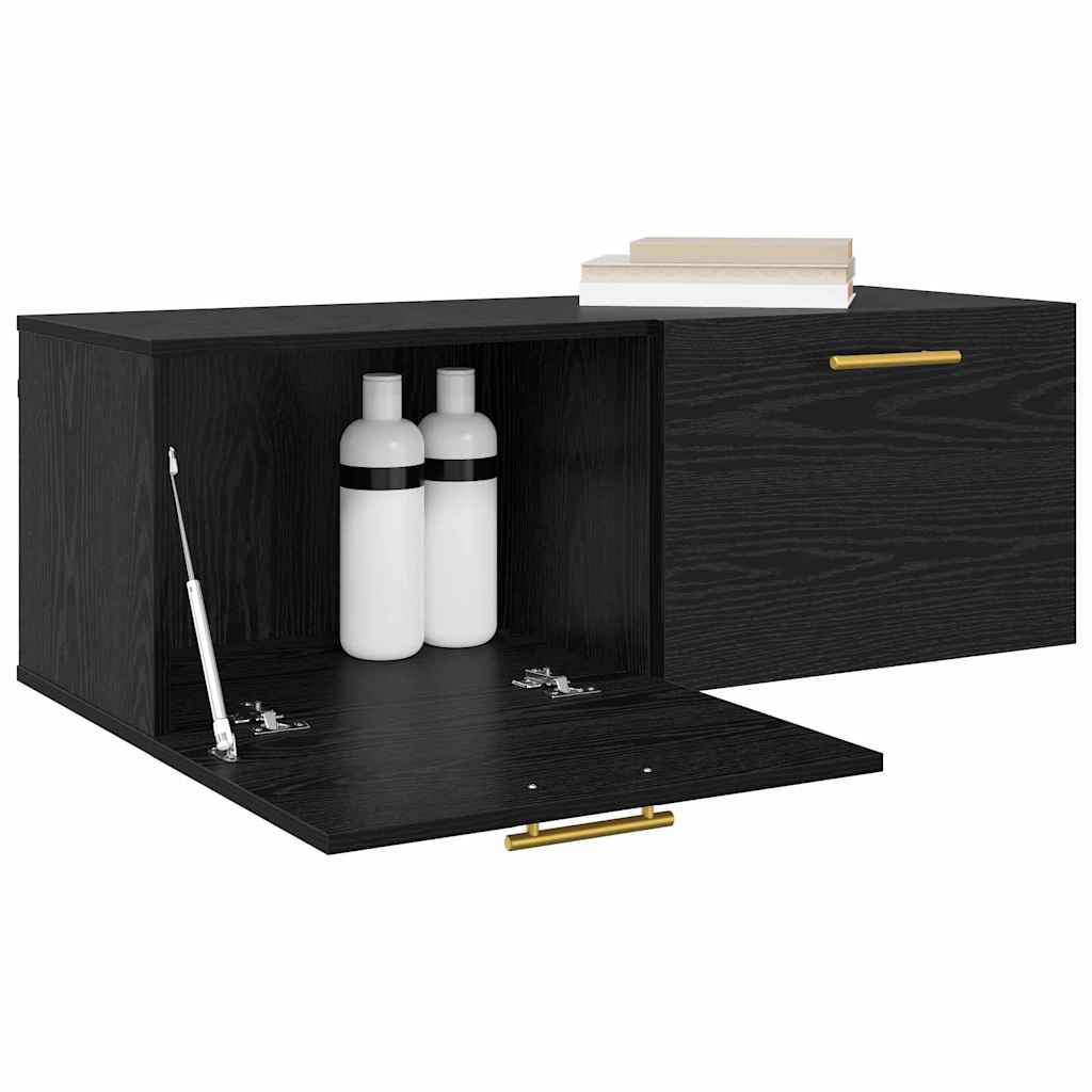 vidaXL Wandkast Zwart eiken 100 x 36.5 x 35 cm Bewerkt hout