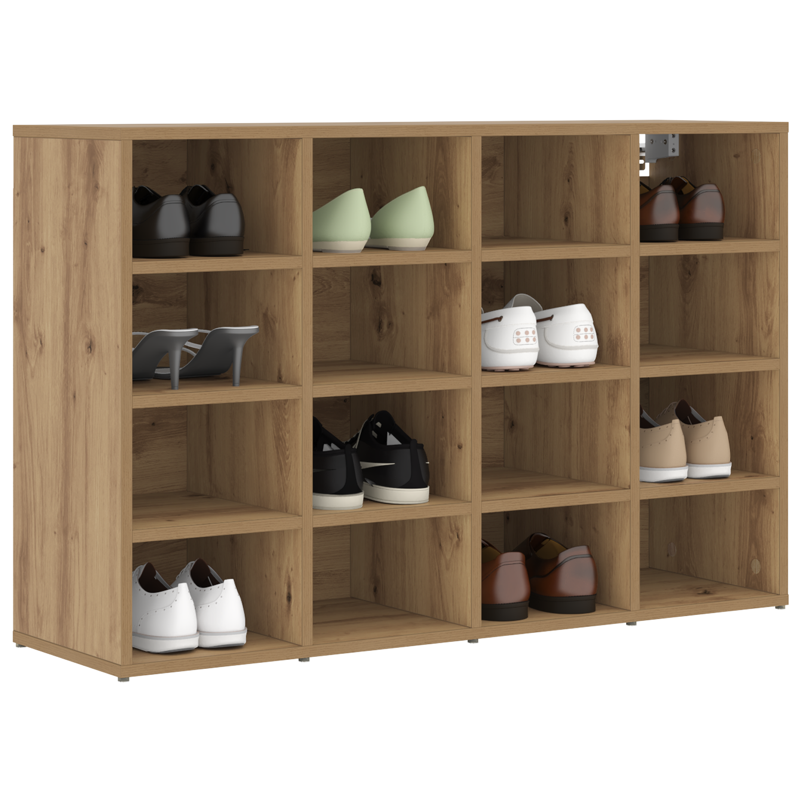 vidaXL Schoenenkast met plank artisanaal eikenkleurig 103 x 30 x 67 cm