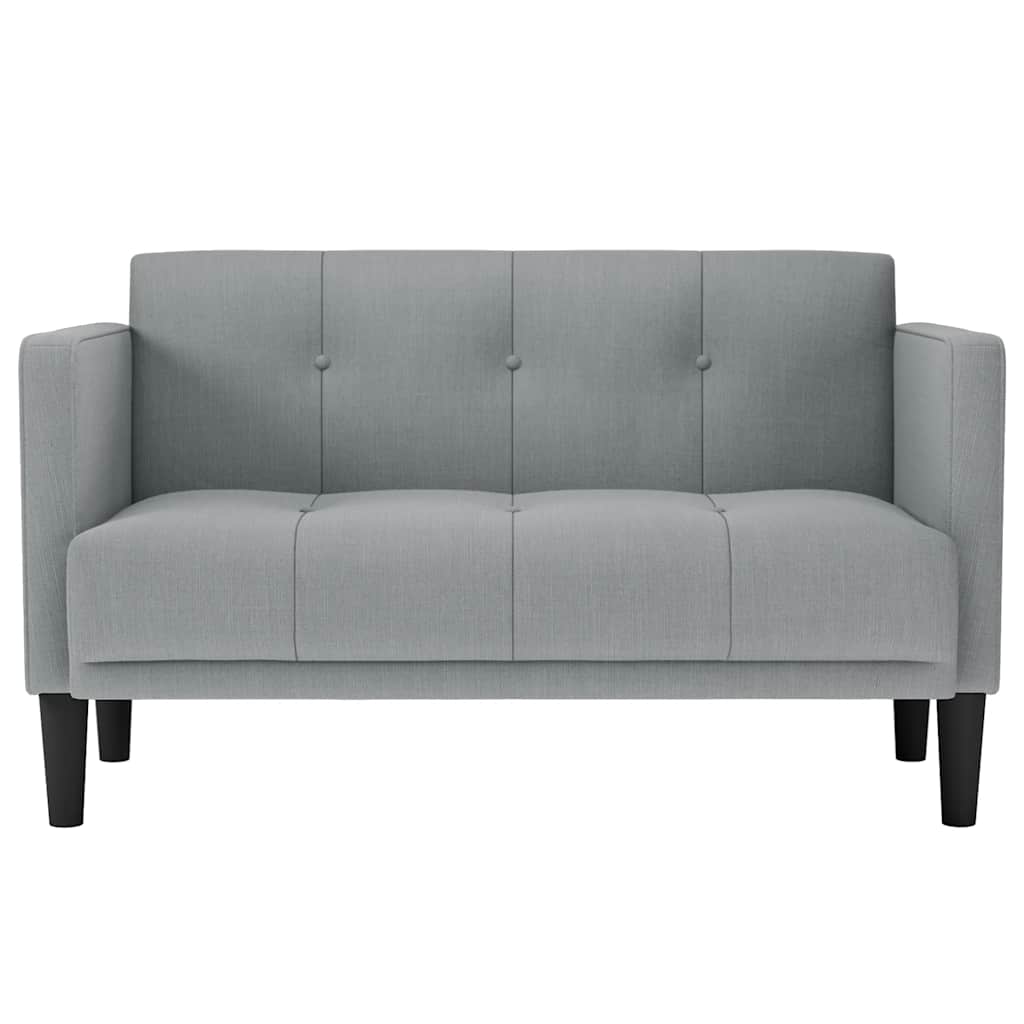 vidaXL Loveseat Bank Lichtgrijs 111 cm Stof