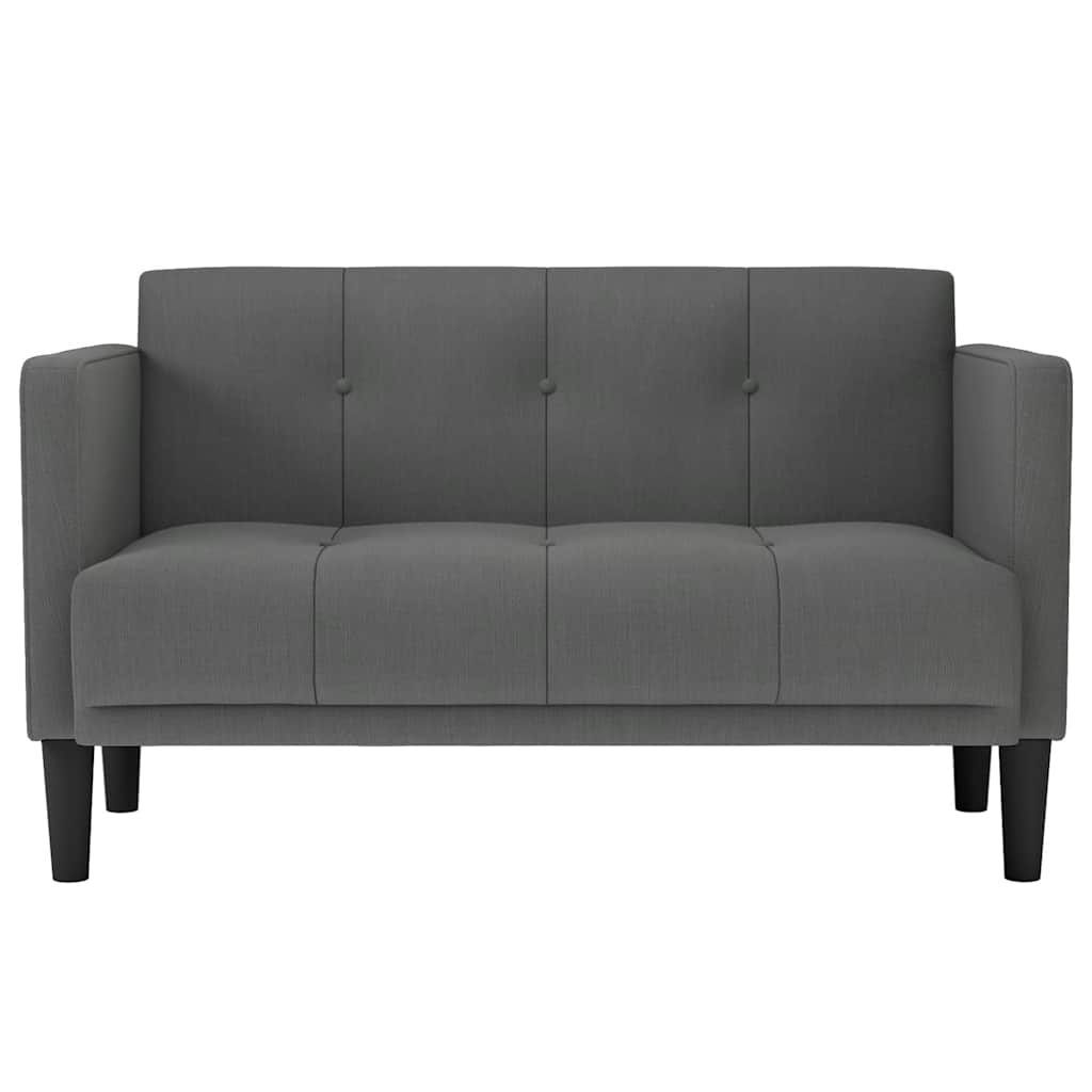 vidaXL Loveseat Bank Donkergrijs 111 cm Stof