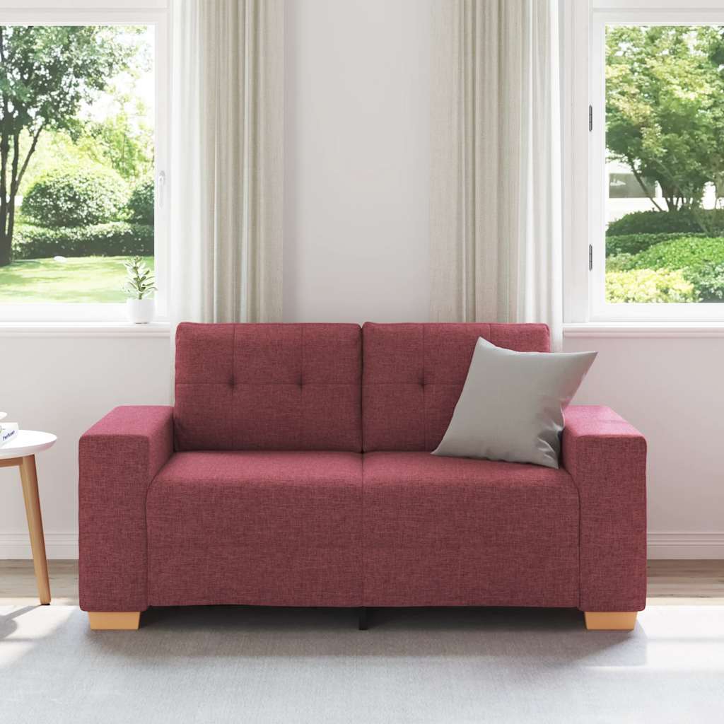 vidaXL Loveseat Bank Wijnrood 120 cm Stof