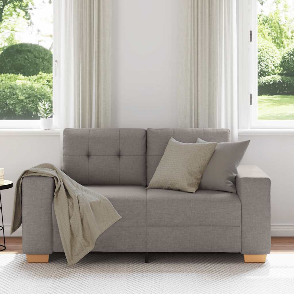 vidaXL Loveseat Bank Taupe 120 cm Stof