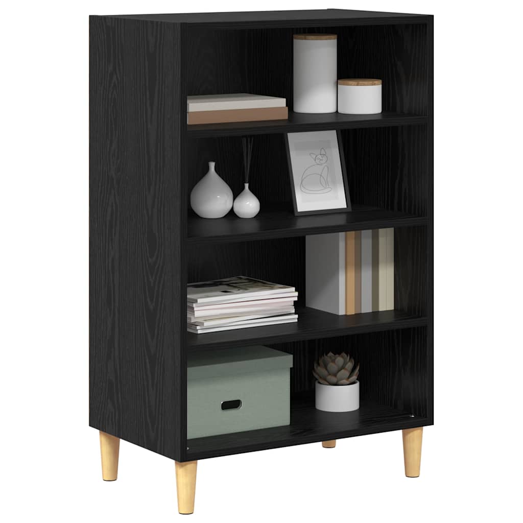 vidaXL Dressoir Zwart eiken 57 x 35 x 89.5 cm Bewerkt hout