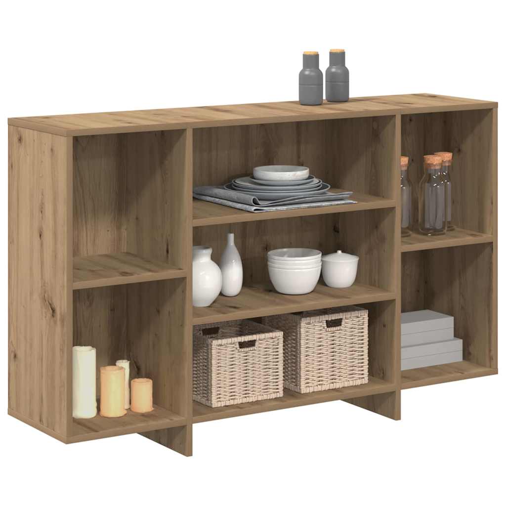 vidaXL Dressoir artisanaal eikenkleurig 120 x 30 x 75 cm Bewerkt hout
