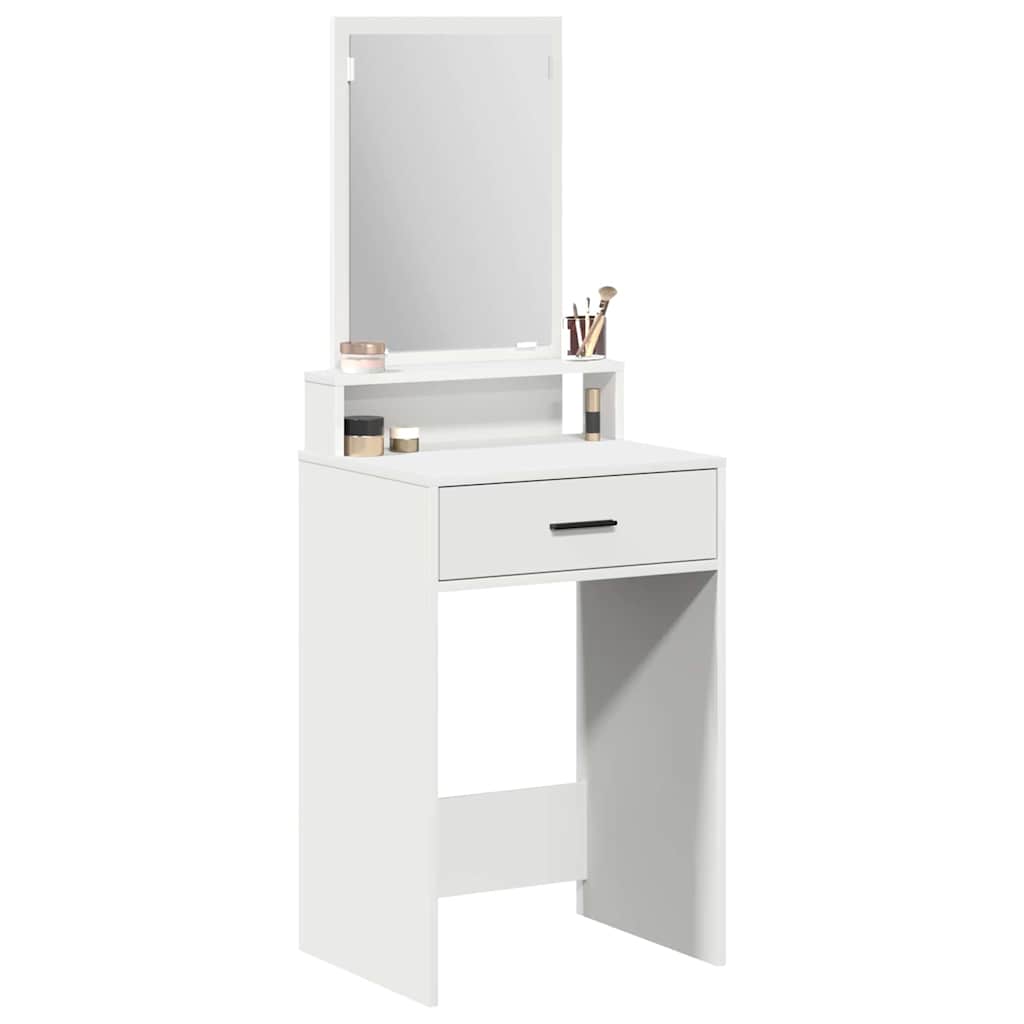 vidaXL Kaptafel met lade met plank Wit 50 x 41 x 140 cm Bewerkt hout