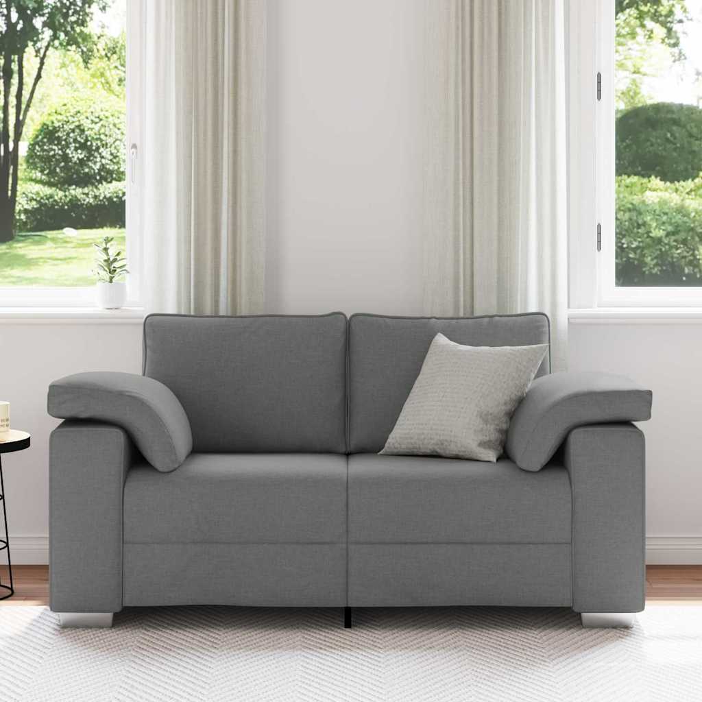 vidaXL Loveseat Sofa - Donkergrijs, 120 cm Stof